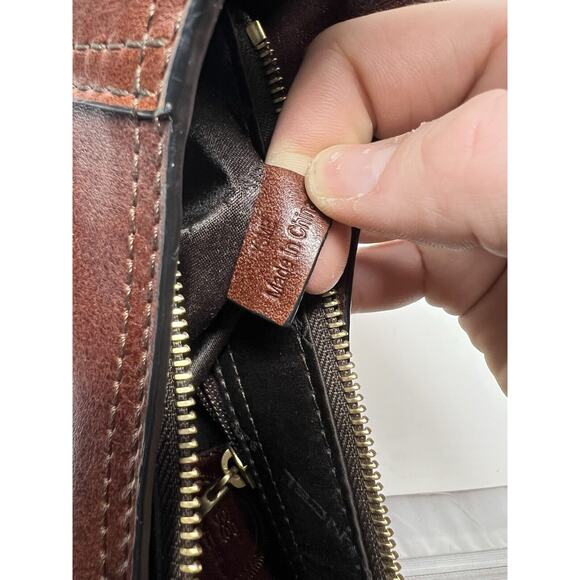 Lancel [Authentic] Curb‎ Dark Brown Leather Weave Gold Chain Shoulder Bag, EUC - Picture 11 of 13